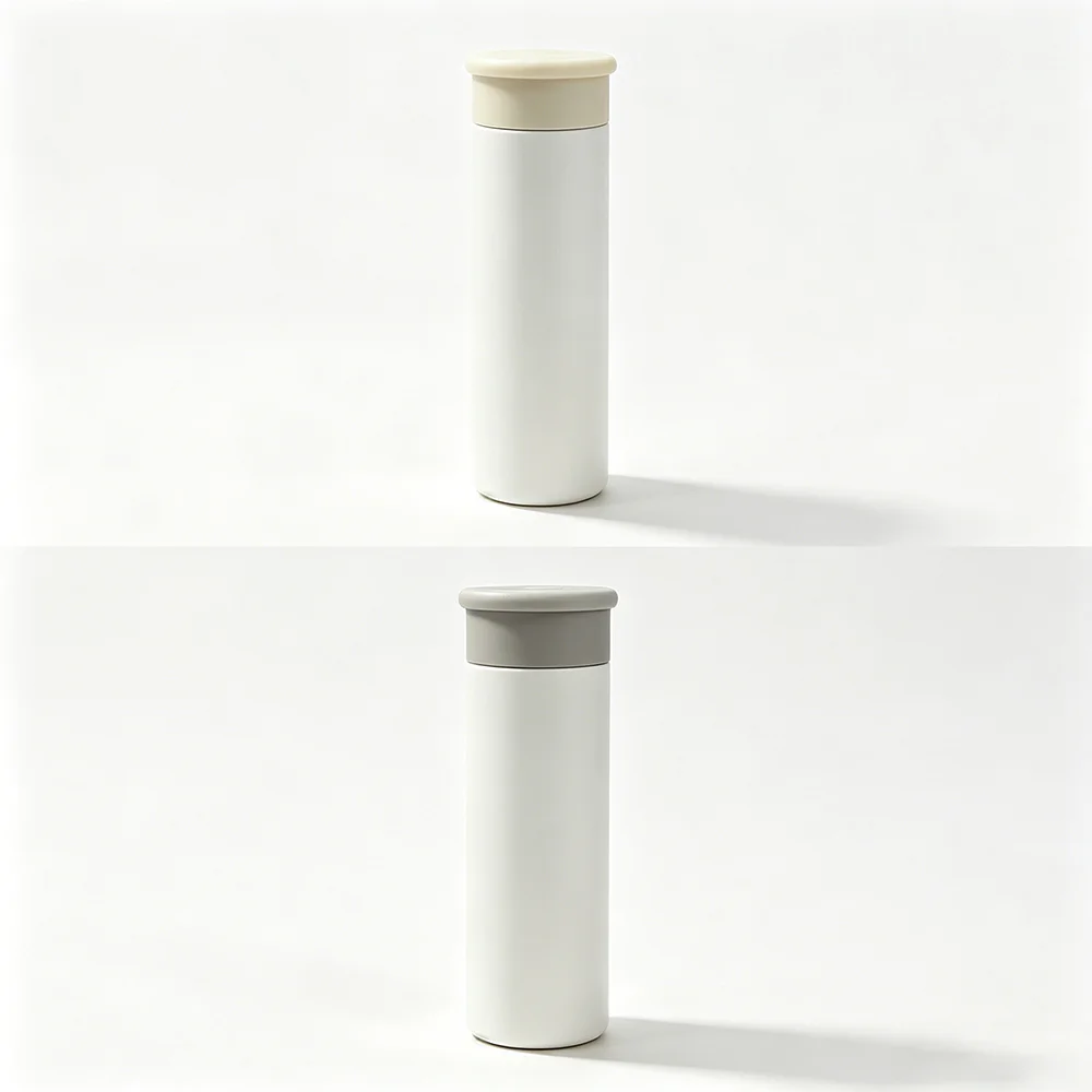 15oz 450ml Stainless Steel Straight Skinny Tumbler Bottle with Portable Lid (Grey Lid) thumbnail 3