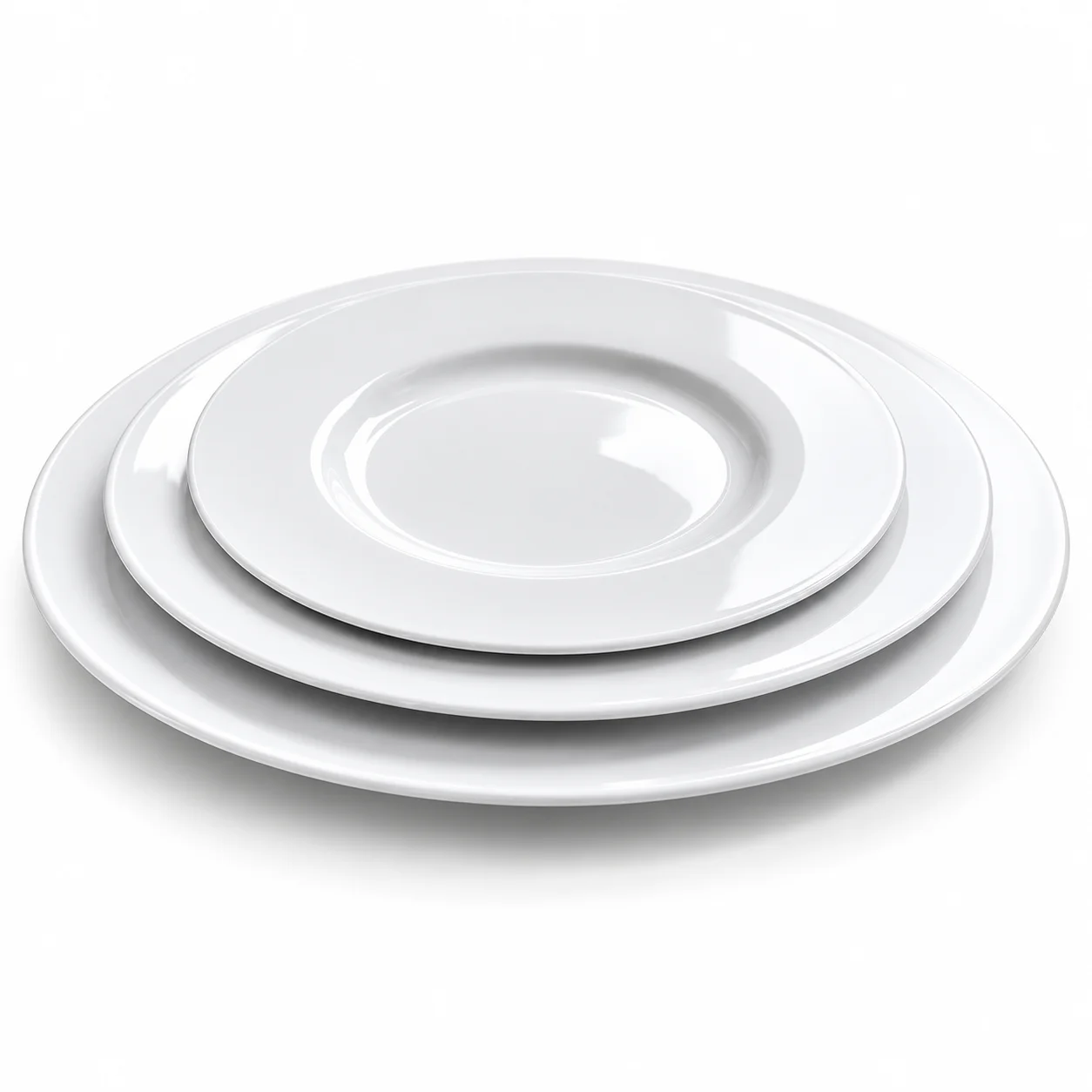 Sublimation Blank Ceramic Plate, Flat Rim, 7.5" 9" 10.5"