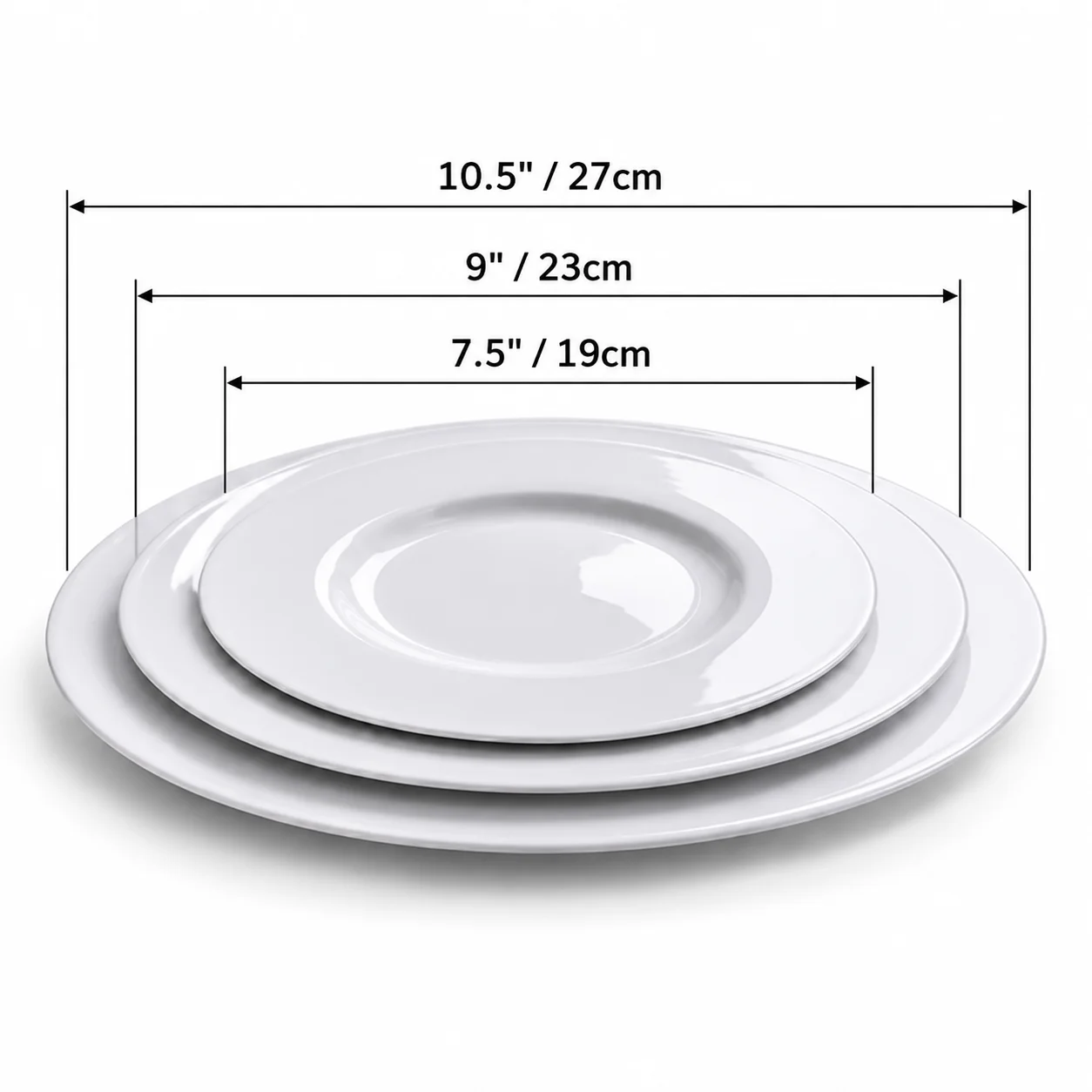 Sublimation Blank Ceramic Plate, Flat Rim, 7.5" 9" 10.5" thumbnail 3