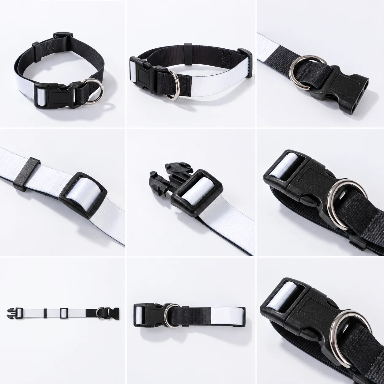 Sublimation Blank Adjustable Polyester Dog Collar with Imprintable White Panel & Plastic Buckle thumbnail 4