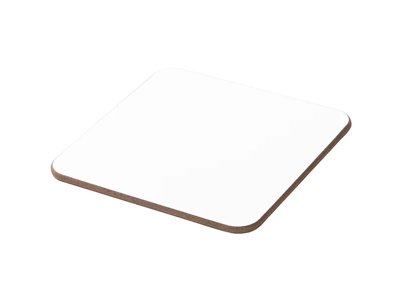 Sublimation Blank MDF Mug Coaster (Square with Rounded Corners, 9.5×9.5cm / 3.7"×3.7")
