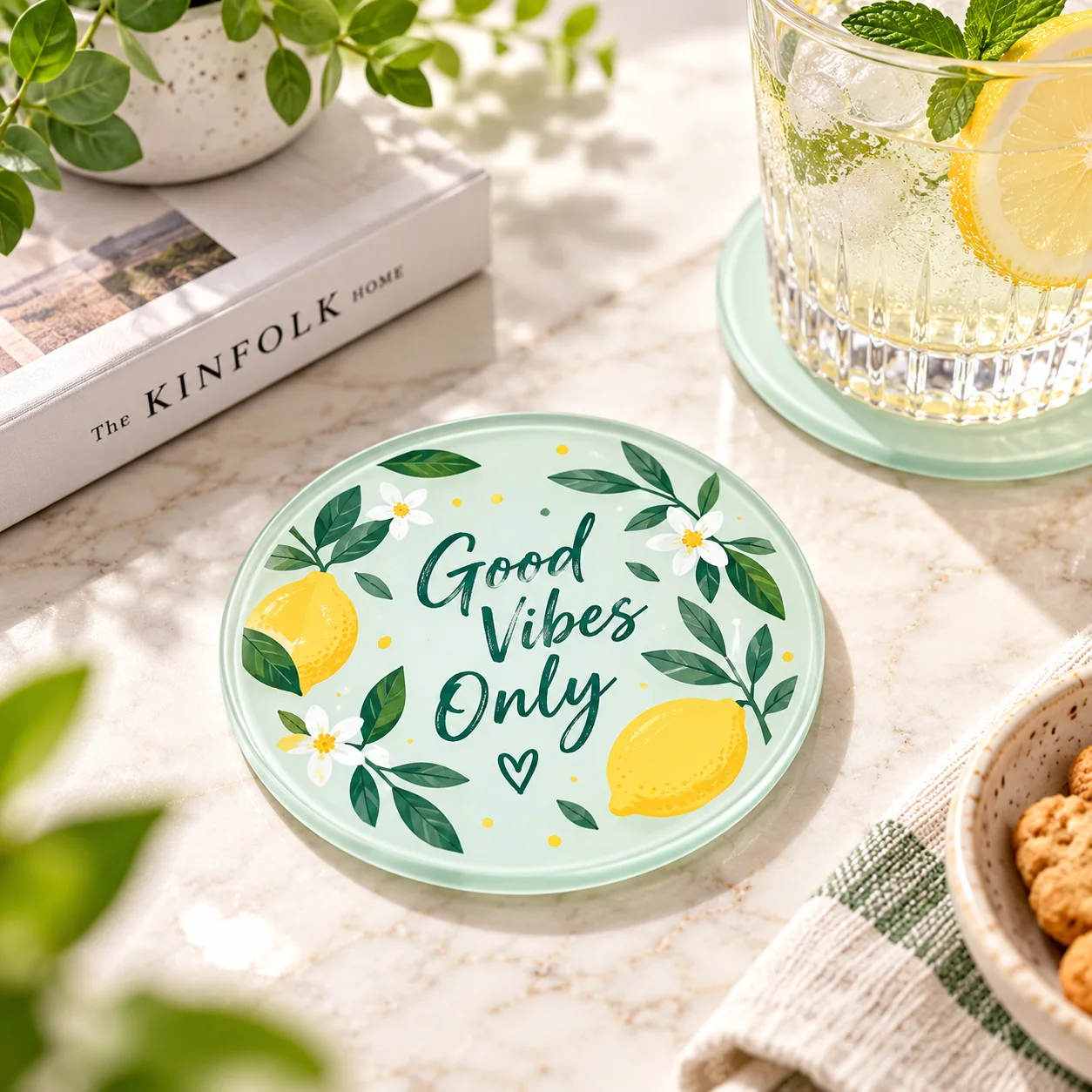 Sublimation Blank Tempered Glass Drink Coaster (Round, Φ10cm / 3.9")