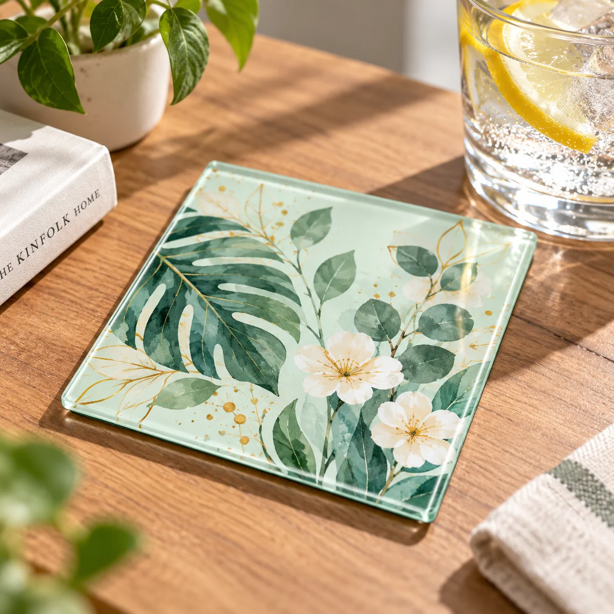 Sublimation Blank Tempered Glass Drink Coaster (Square, 10×10cm / 3.9"×3.9")