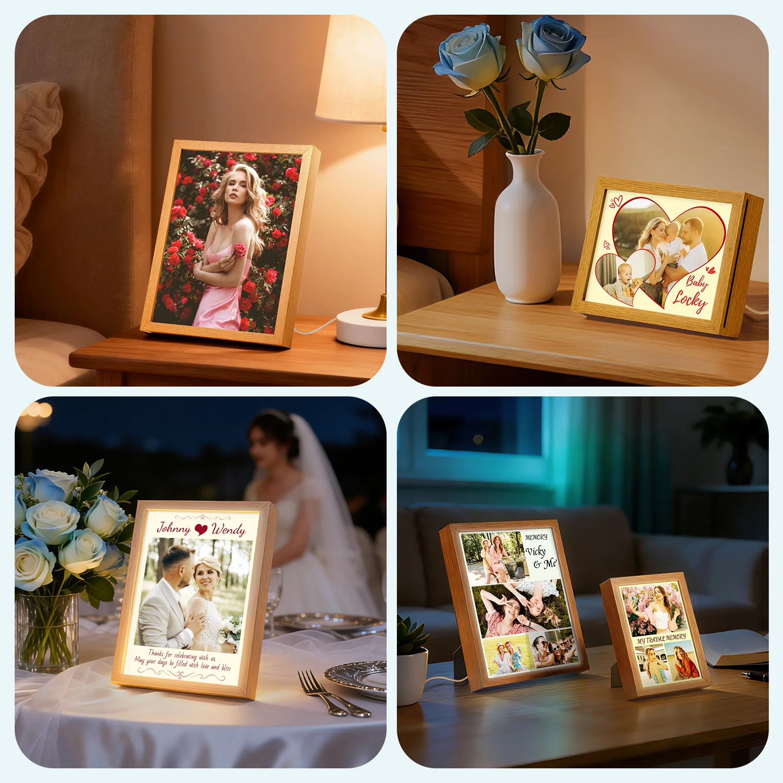 Illuminated Photo Frame with Sublimation Blank Glass Plate (A5, 5.9x 7.87 inch) thumbnail 5
