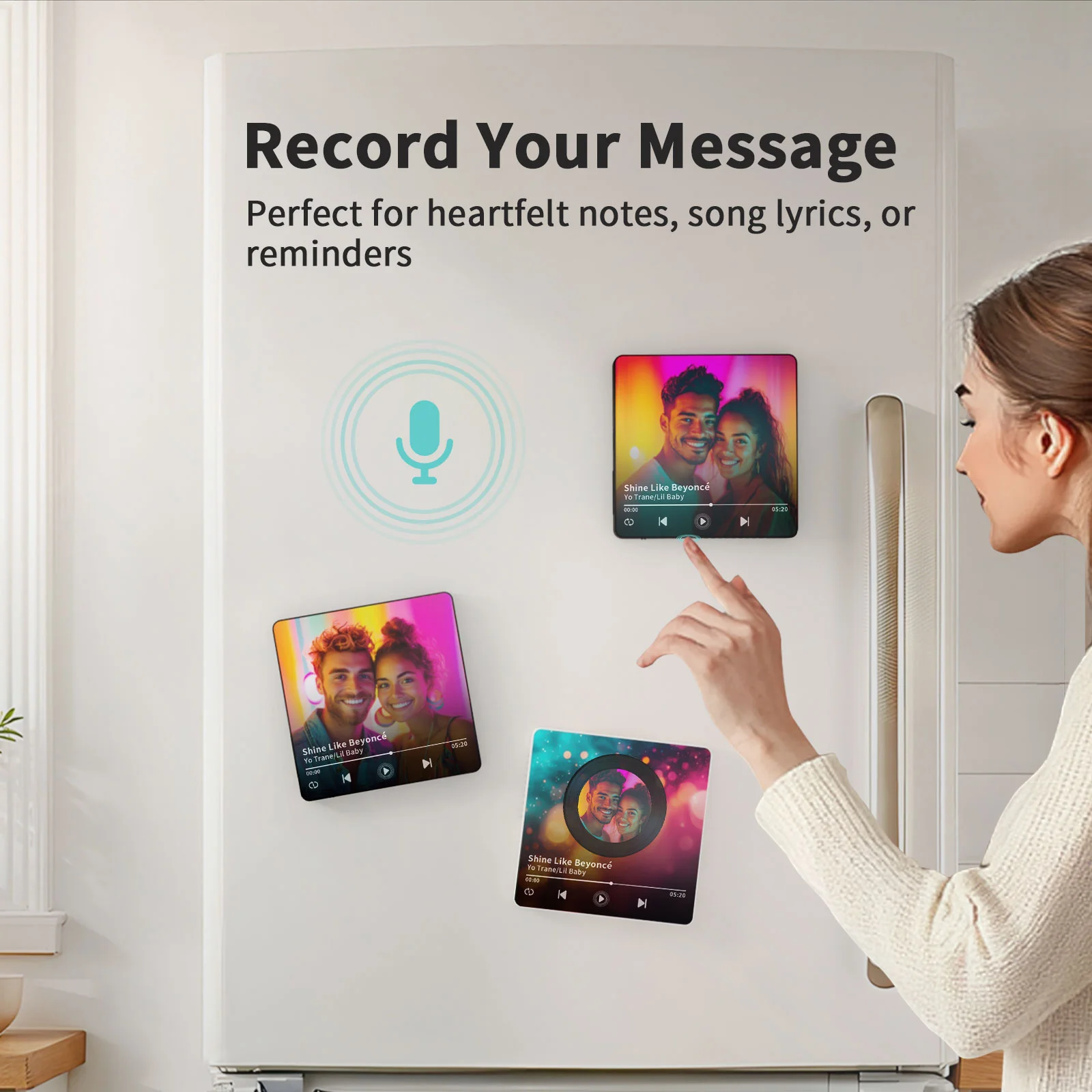 Sublimation Music Fridge Magnet (10*10*1cm,White) thumbnail 7