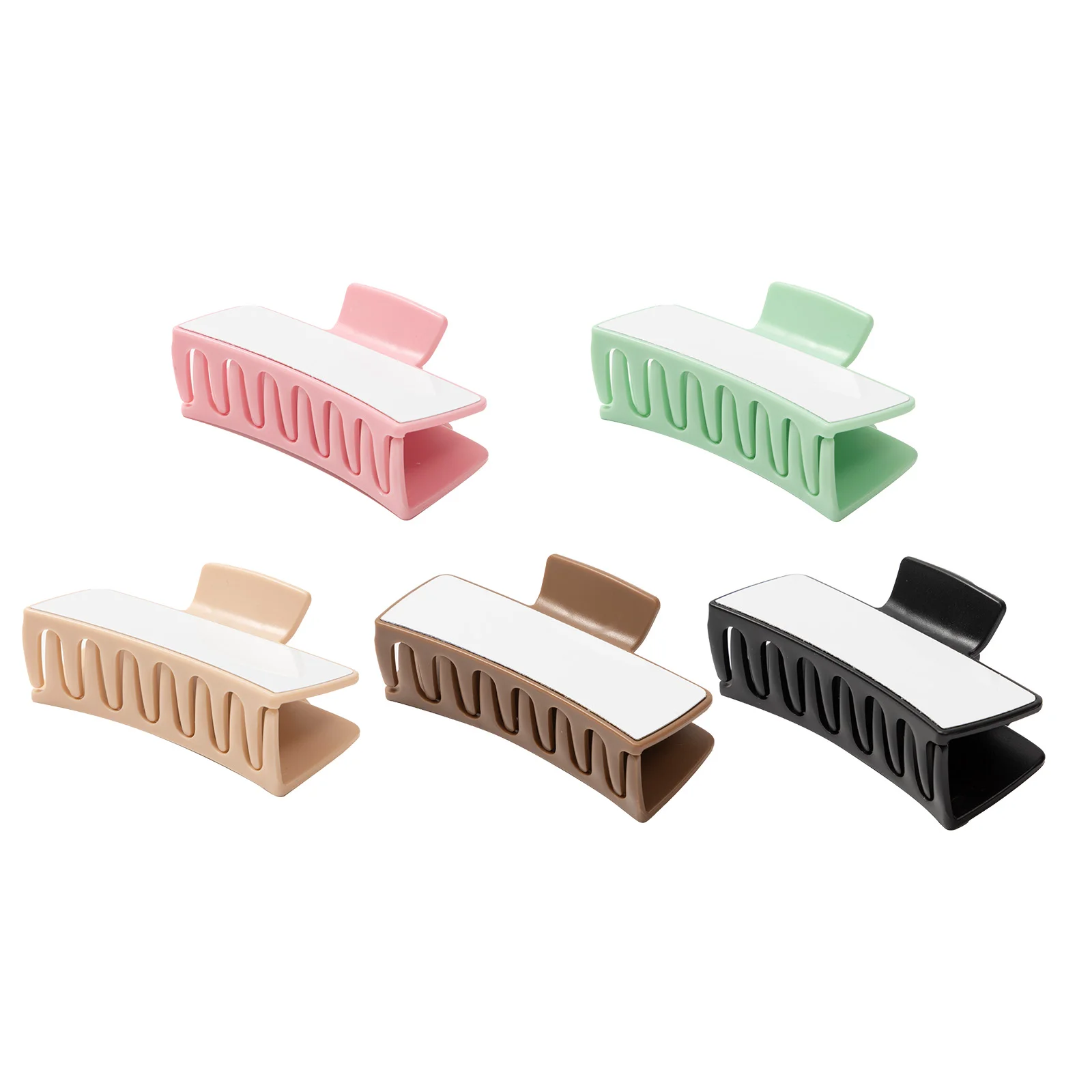 Sublimation Hair Clips Blank Ponytail Holders Hair Claw Clips (Dark Brown,5.4*10.5*4.2cm)
