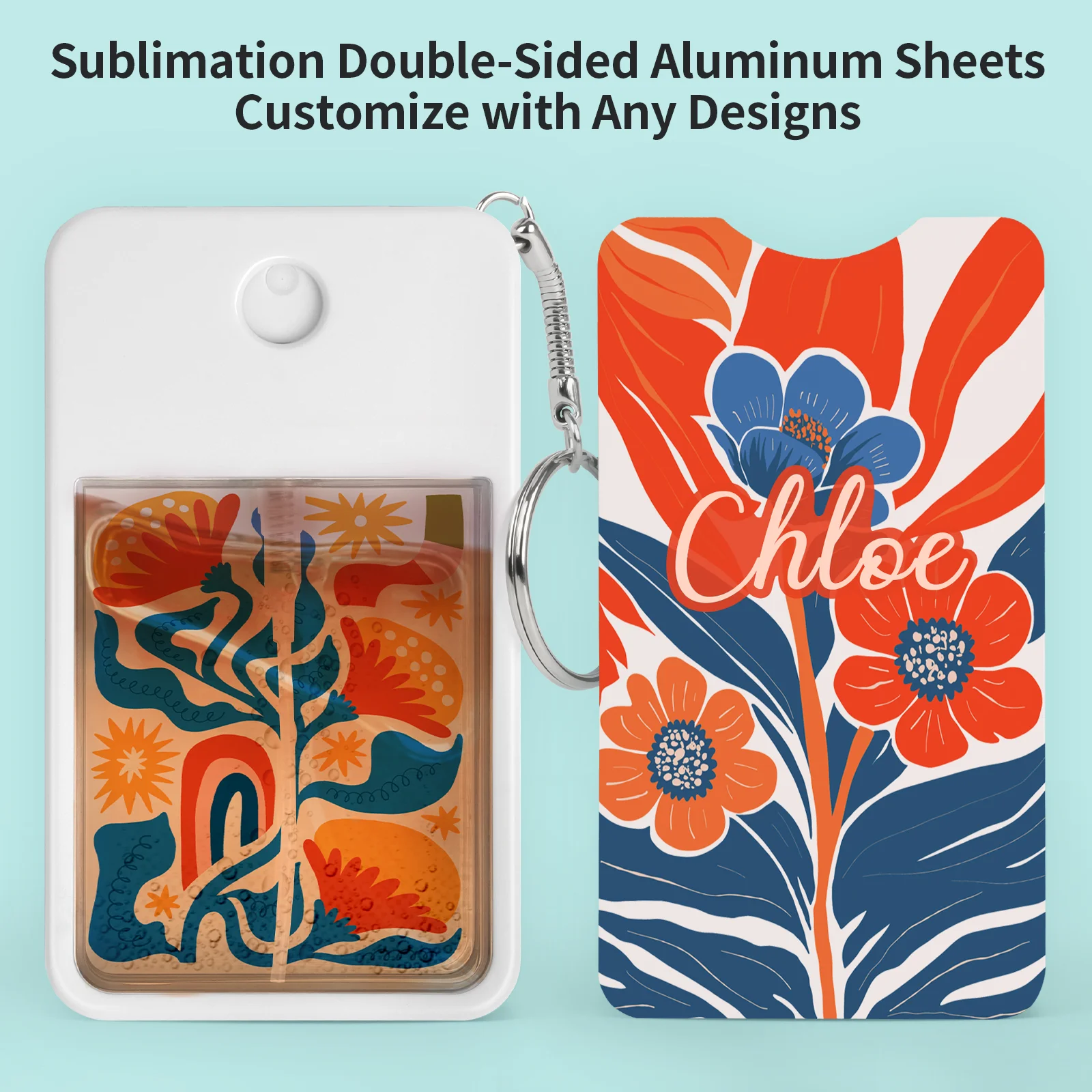 30ml Plastic Perfume Dispenser with Sublimation Aluminum Plate Double Sides Printable (Green,10*5.8*1.5cm) thumbnail 5