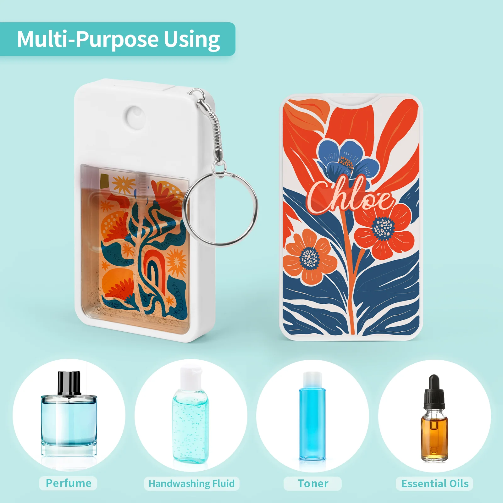 30ml Plastic Perfume Dispenser with Sublimation Aluminum Plate Double Sides Printable (Green,10*5.8*1.5cm) thumbnail 7