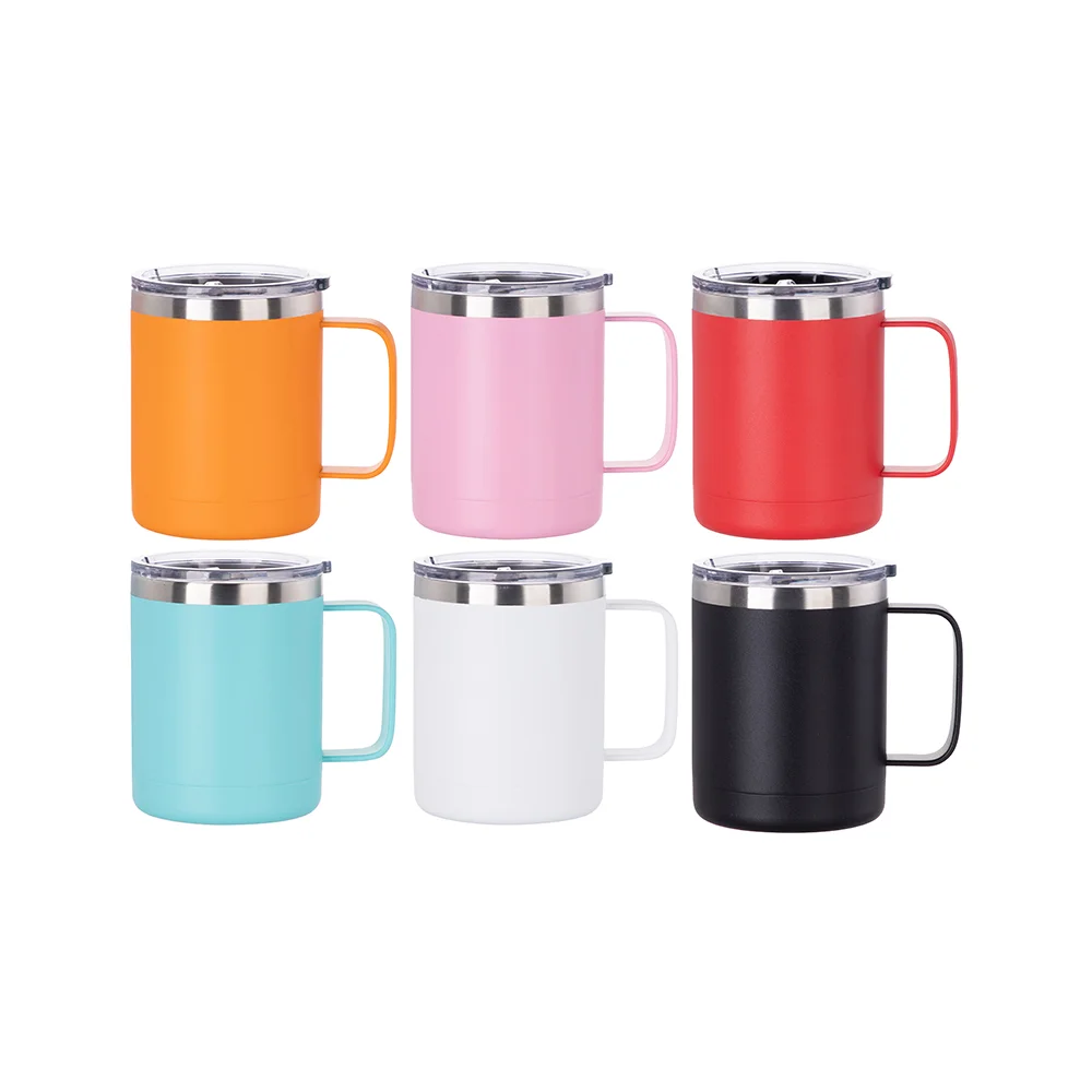 10oz/300ml Stainless Steel Coffee Cup (Powder Coating Orange) thumbnail 5
