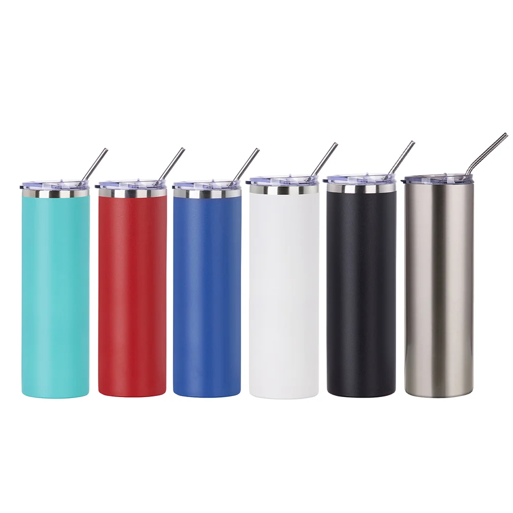 30oz/900ml Stainless Steel Tumbler with Straw & Lid (Powder Coated, White) thumbnail 4