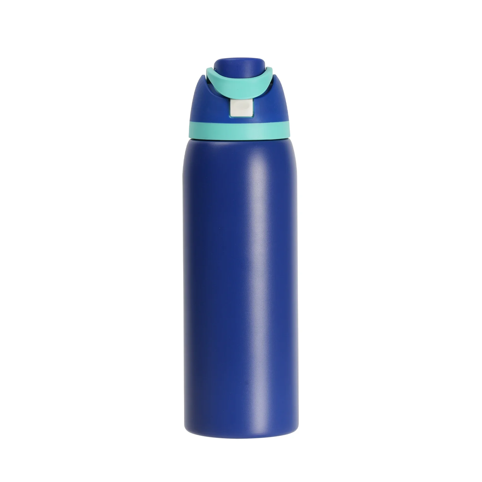 40oz 1200ml Stainless Steel Water Bottle with Sip Spout and Push-button Lid with Lock (Powder Coated, Dark Blue)