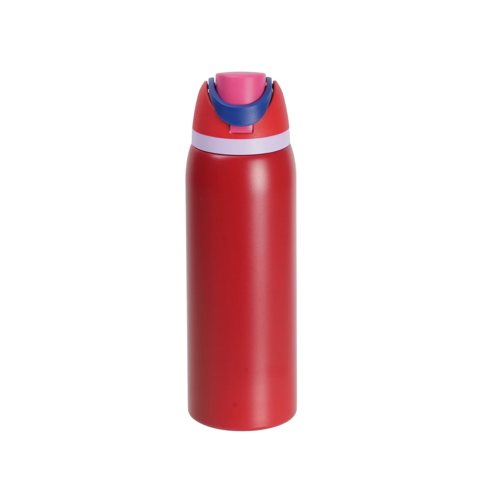 40oz 1200mll Stainless Steel Water Bottle with Sip Spout and Push-button Lid with Lock (Powder Coated, Red)