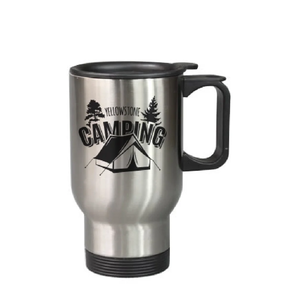 14oz Sublimation Stainless Steel Travel Mug (Silver)