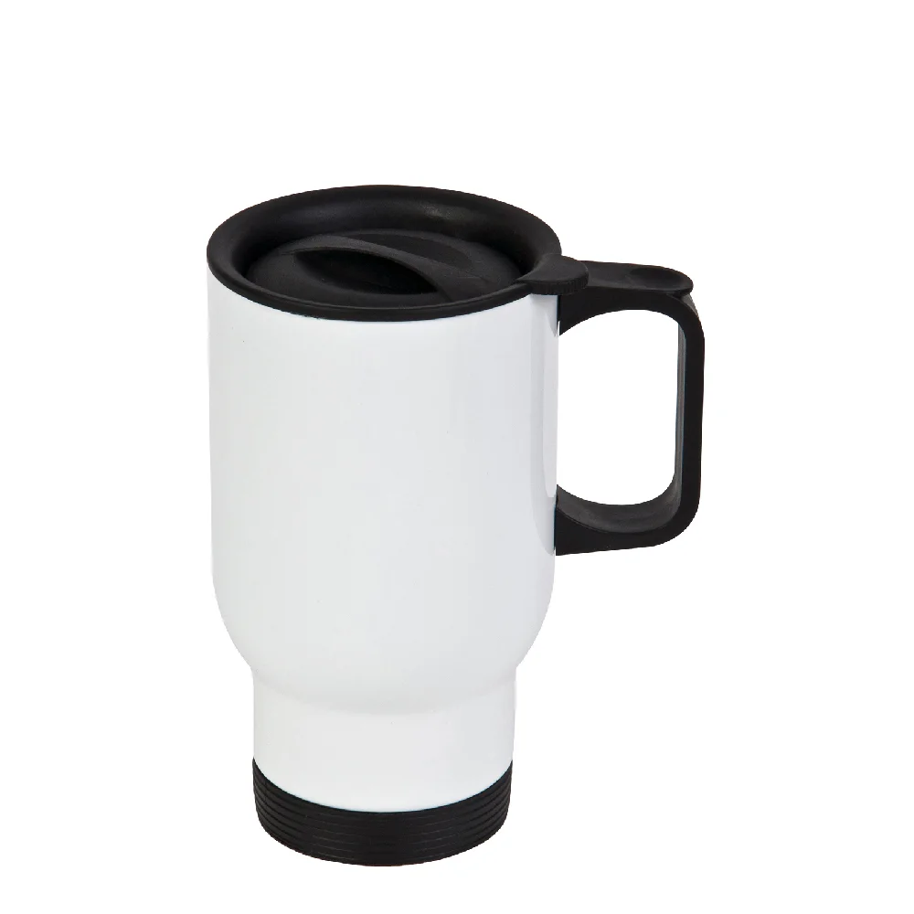 14oz Sublimation Stainless Steel Travel Mug (White)