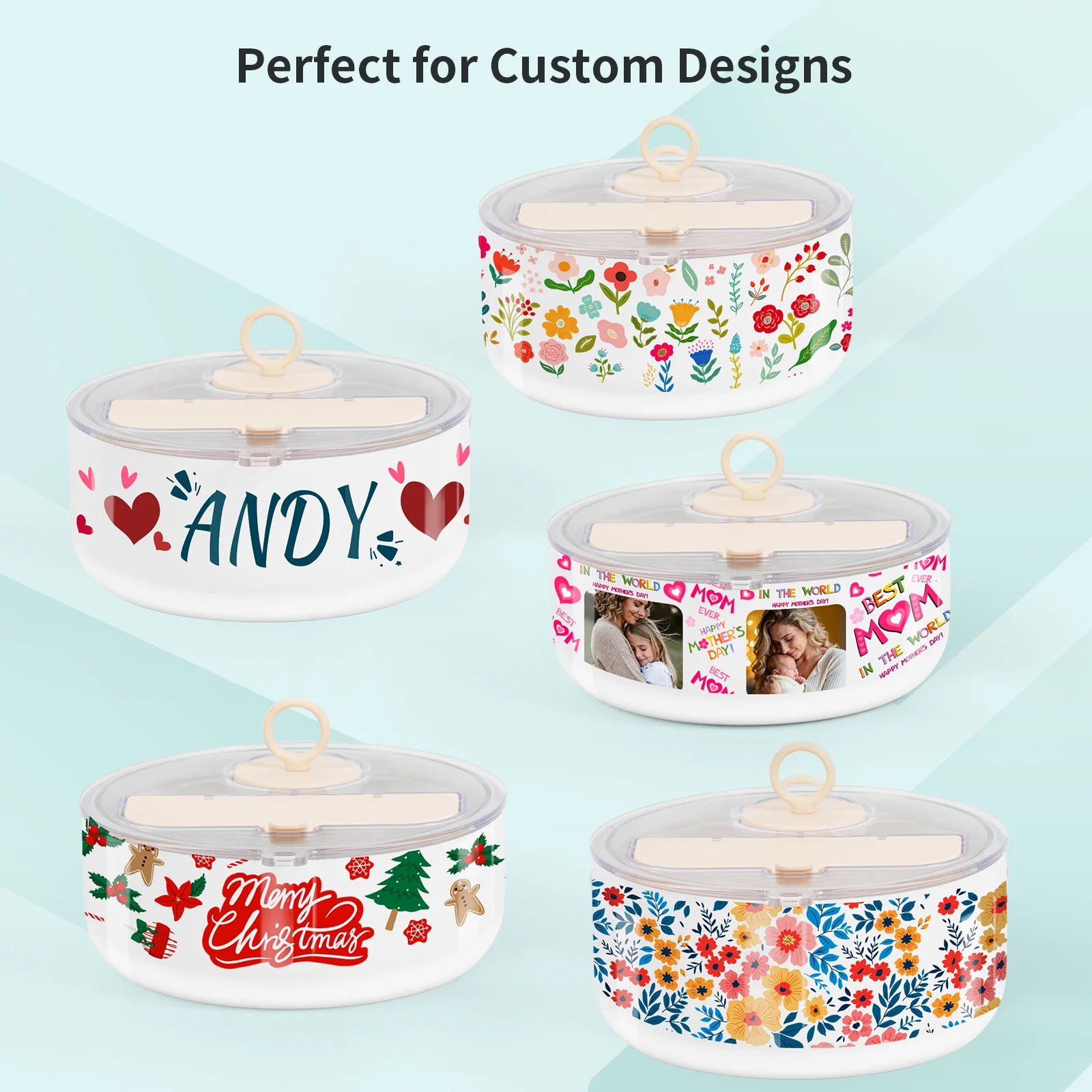 Sublimation Blank 1400ml Stainless Steel Salad Bowl thumbnail 7