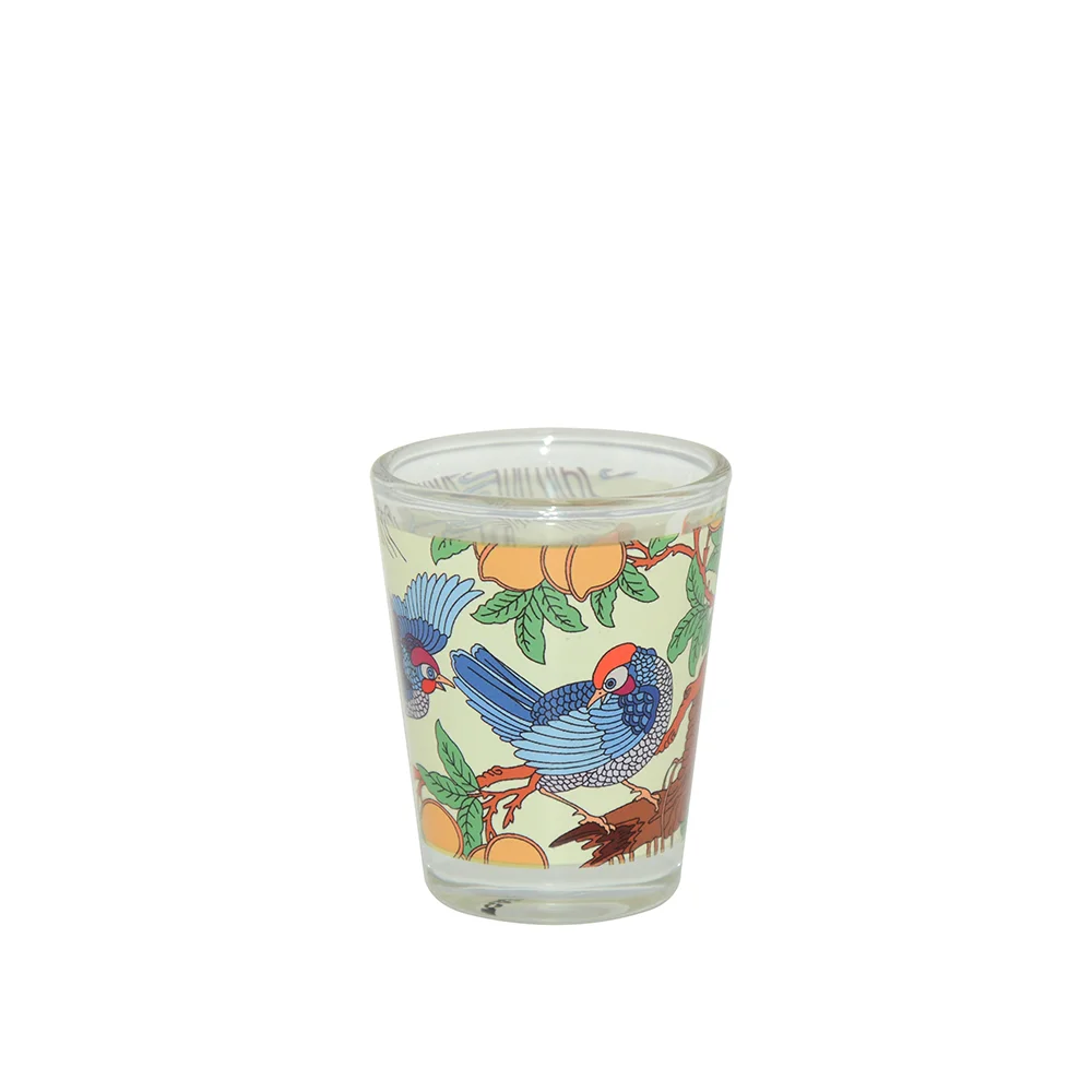 1.5oz Blank Sublimation Glass Shot Mug Clear with White Patch