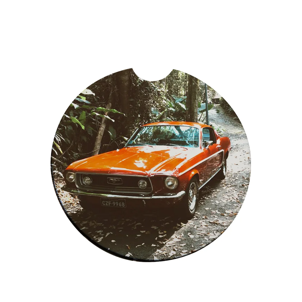 Sublimation Blank MDF Car Cup Holder Mug Coaster (Φ6.5cm / 2.6")